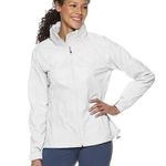 The North Face  Jacket Women Sz L White Water Resistant Windbreaker Hiking Hooded Photo 0
