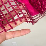 Anthropologie Pilcro by Metallic Pink Mesh Long-Sleeve Sequin Top Size Medium Photo 9