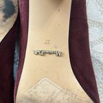 Massimo Dutti Massimo‎ Dutti Maroon Suede Ankle Strap Black Leather Chunky Heels Size 6.5/37 Photo 10