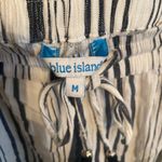 Blue Island Blue Flowy Striped Beach Pants Size M Photo 2