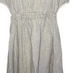 Little Lies Exceptionally Breezy Beige Linen Cutout Maxi Dress With Pockets New White Size L Photo 4