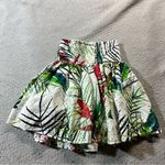 Parker Tropical Floral Print Crochet 100% Cotton Mini Skirt Size XSmall EUC Photo 6