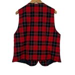 Pendleton  Red Plaid Wool Vest Size 8 Waistcoat Made USA Vintage Button Up Top Photo 1