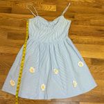 Lilly Pulitzer  Womens 6 Cotton Blue White Striped Flower Bow Backless Mini Dress Photo 4