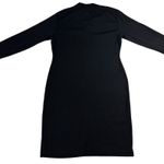 Petite Sophisticate  Long Sleeve Collared Black Midi Dress Gold Tassel‎ Sz Small Photo 2