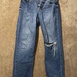 Old Navy  Jeans Womens Sz 6 Sky High Extra Blue Distressed Raw Straight Leg Pants Photo 0