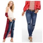 CAbi  Jeans Patchwork Distressed Boyfriend Slim Stretch Distressed Medium Wash 4 Photo 1