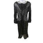 By Choice California Black Lace Corset Back Long Sleeve Dress Size 13 Photo 1