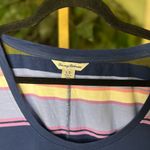 Tommy Bahama  Women’s Size Large Striped Short Sleeve T-shirt Dress Photo 2