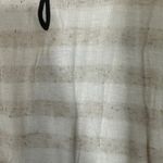 Maronie Cream Oatmeal Striped Long Sleeve Lightweight Cropped Top Women Sz L Size L Photo 6