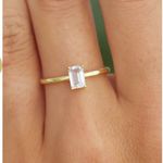 Savvy Cie White Topaz Baguette Ring Photo 1