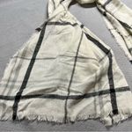 Old Navy ⭐️  Cream Grey Oversized Soft Fringe Plaid Print Scarf NWT Photo 2