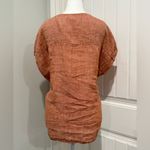 Tahari Terracotta Linen Blouse Size L Photo 1