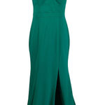 AQUA Sleeveless Strappy A-Line Long Evening Gown Green Size 6 Formal Dress Photo 0