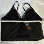Bozzolo  Black Velvet & Lace Padded Bra Top Bralette Size 3X Photo 4