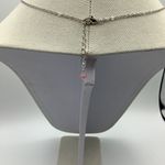 Handmade Purple Floral Resin Tear Drop Pendant 1.5” Length Necklace Pink Marble Photo 4