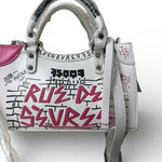 Stylish White and Pink Handbag Photo 0