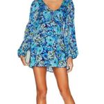 For Love & Lemons  Astor Floral Satin Mini Dress Photo 0