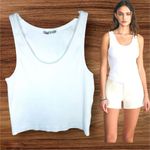 Faherty Sunwashed Rib Tank White Women’s XL Classic Clean Preppy Quality Photo 1