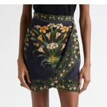 Farm Rio NWOT  Flowers Arch Wrap Front Floral Flowers Mini Skirt Size S Photo 0