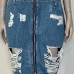 H&M Divided Distressed Denim Skirt NWT! Photo 0