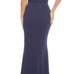 Dress the Population Women's Jordan Ruched Side Slit Gown navy blue size XS NWT Photo 1