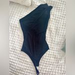 Socialite Black One Shoulder Cutout Bodysuit Photo 1