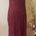 Marina Maroon Prom Dress Size 10 Photo 0
