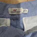 Vineyard Vines  Bow Front Tie Waist Shorts Cornflower Chambray Blue Womens 2 Photo 1