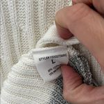 Yael Aflalo YAYA Metallic Knit Long Cardigan Gray Cream Open Front Size Large Photo 4