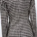 ZARA Houndstooth Tweed Blazer Dress Black White XS Photo 1