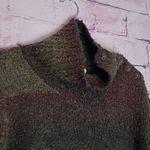 Woolrich  BOUCLE WOOL KNIT BLEND OMBRE BUTTON UP TURTLENECK TUNIC SWEATER LARGE Photo 2