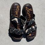 Sam Edelman  Hera Woven Buckle Slide Sandals, Black, Women’s Size 7 M Western Photo 1