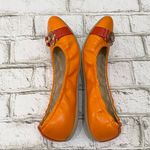 Versace Medusa Medallion Flats Orange/Red Color-block Ballerina Flats Size 41 Photo 2