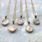 Minimalist Natural Pearl Shell 14k Gold Necklace‎ Gold Photo 7