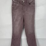 AMO Bella Corduroy Straight Leg Pant Women 26 Amethyst Cropped High Waisted Purple Photo 1