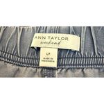 Ann Taylor  Weekend Womens Large Petite Chambray Pants Pockets Wide Leg‎ Beach Photo 3