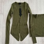 Two piece knit skirt set Green Size L Photo 3