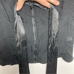 Cache NWT  silk blouse black tie front‎ size medium Photo 4