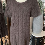 Fenn Wright Manson  Wool Blend Taupe Brown Chunky Cable Knit Sweater Dress Photo 0