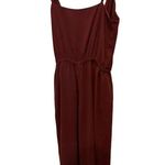 Wilfred  Women's Maroon Sleeveless Shanghai Strap A-Line Midi Dress Size Small Photo 1