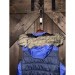 American Eagle  Y2K Women's XL AE Faux fur trim Hooded Puffer Vest 2010 Photo 6