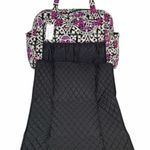 Vera Bradley Baby Bag Diaper Bag in Scroll Medallion Black Purple White Photo 2