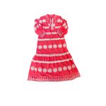 OLIPHANT Red Embroidered Cotton Maxi Dress Tassels Tiered Boho Festival XXS Photo 2