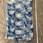 Missguided Blue Japanese Dragon Floral Ruching Bodycon Pullover MiniDress Size 2 Photo 7