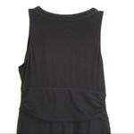 Athleta black sleeveless ruched exercise draped mini dress M Photo 3