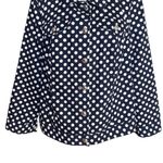 cj banks 𝅺 Women’s Navy White Polka Dots Jacket Size 1X Denim Buttons Casual Photo 2