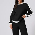 Black and White Tracksuit Set, Loose Fit Size undefined Photo 9