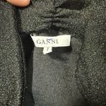 Ganni  Baxter Metallic Stretch Knit Wrap Top Size US 4 Photo 4