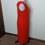 Maeve anthropologie vibrant red quilted shift dress size medium Photo 4